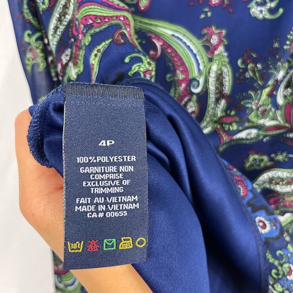 Vintage Paisley Flowy Midi Skirt Sz 4P - Picture 7 of 7